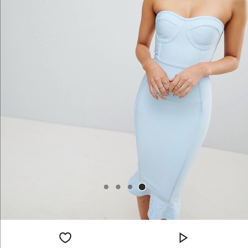 Baby blue bandage dress